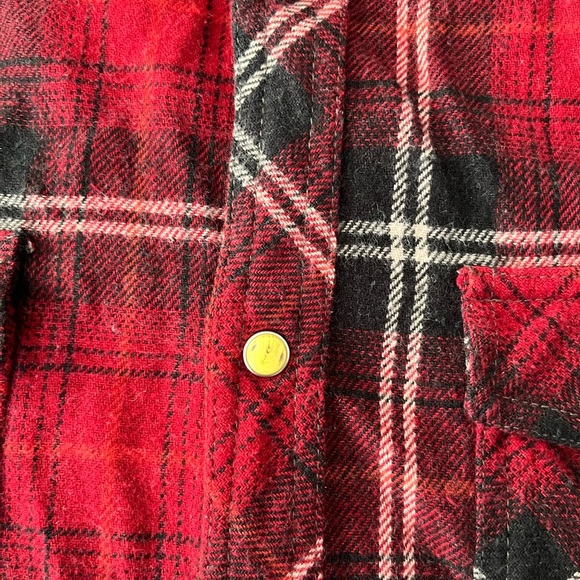 Red‎ Plaid Men's Shirt flannel - Picture 5 of 10